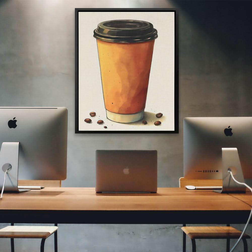 Coffee Beans - Wall Art in Black Frame
