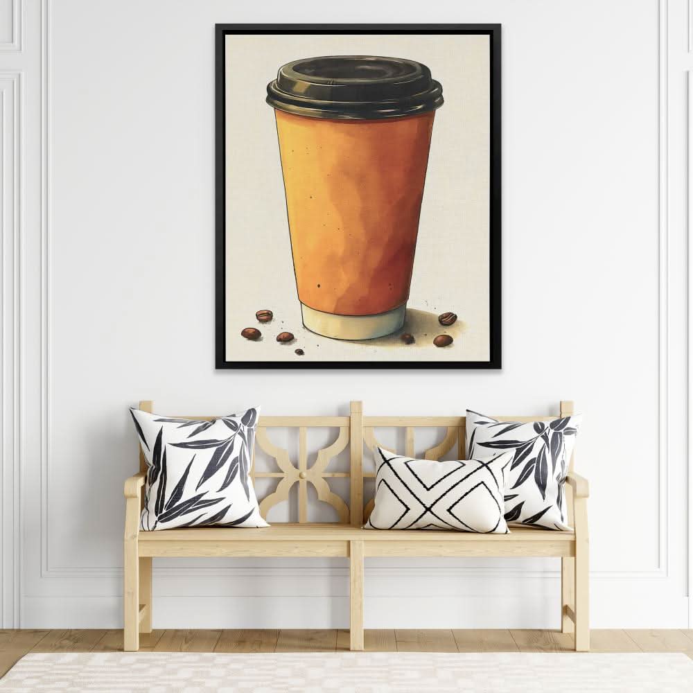 Coffee Beans - Coffee Wall Art in Black Frame