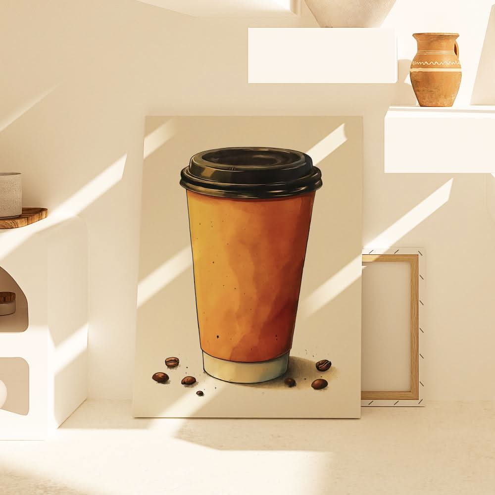 Coffee Beans - Earth Tones Wall Art for Office