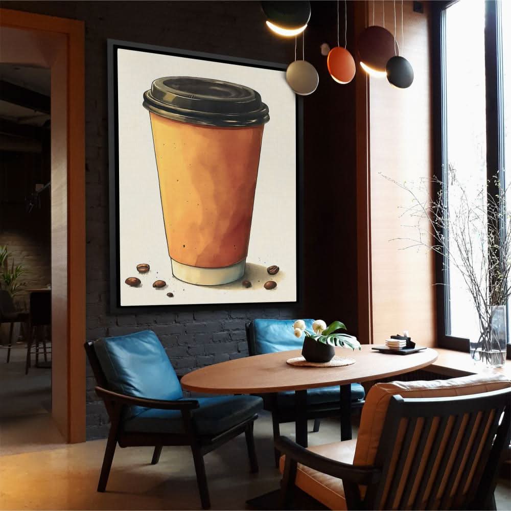 Coffee Beans - Earth Tones Coffee Canvas Print
