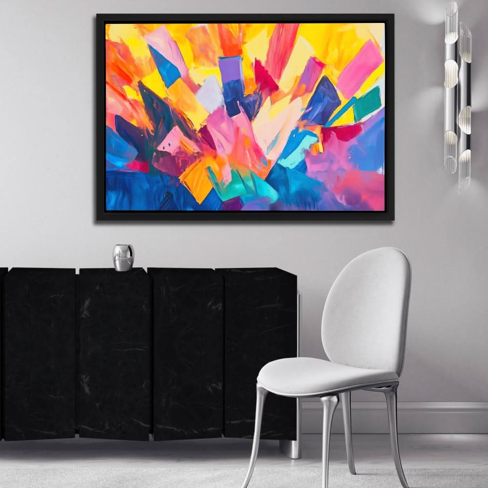 Colorful Abstract Crown - Large Abstract Canvas Print