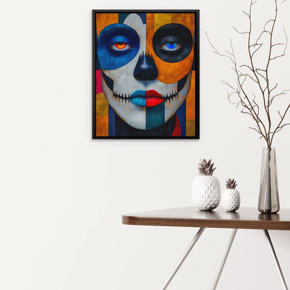 Colorful Day of the Dead - Modern Canvas Wall Art