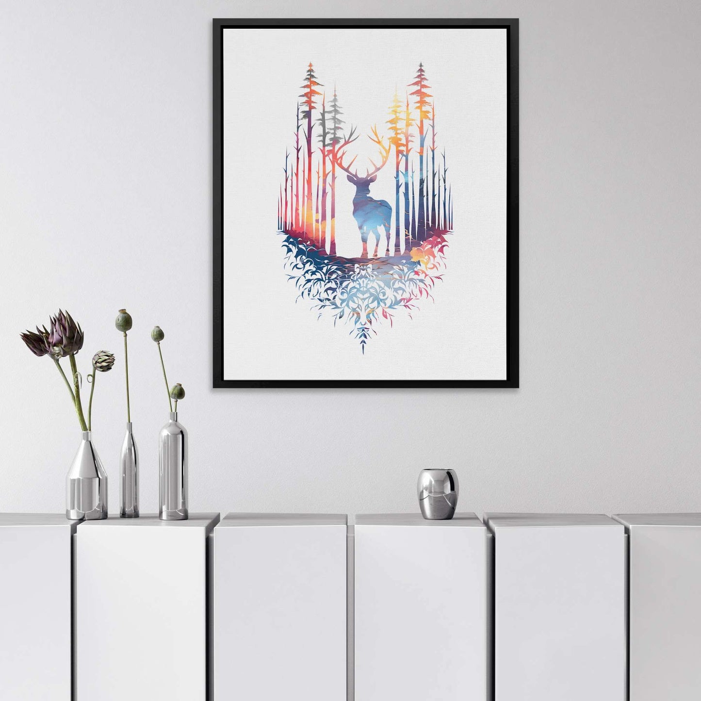 Colorful Deer - Wall Art Print