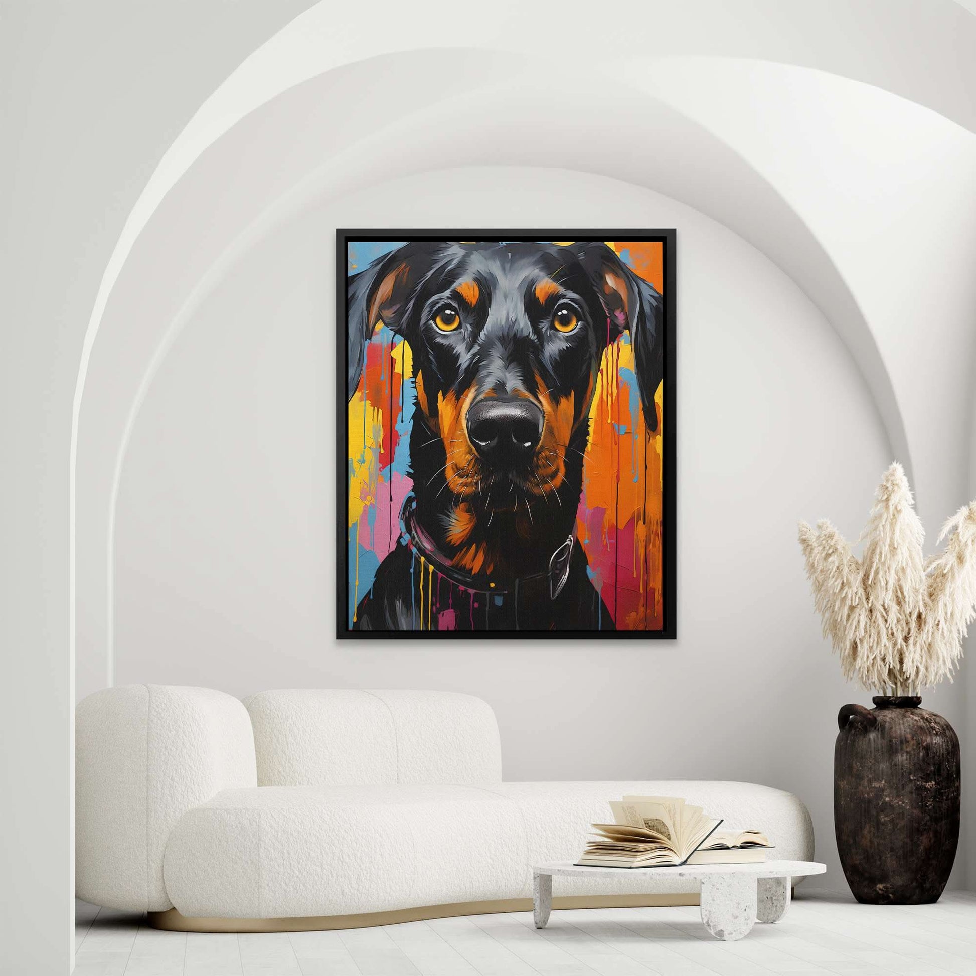 Colorful Doberman - Animals Art