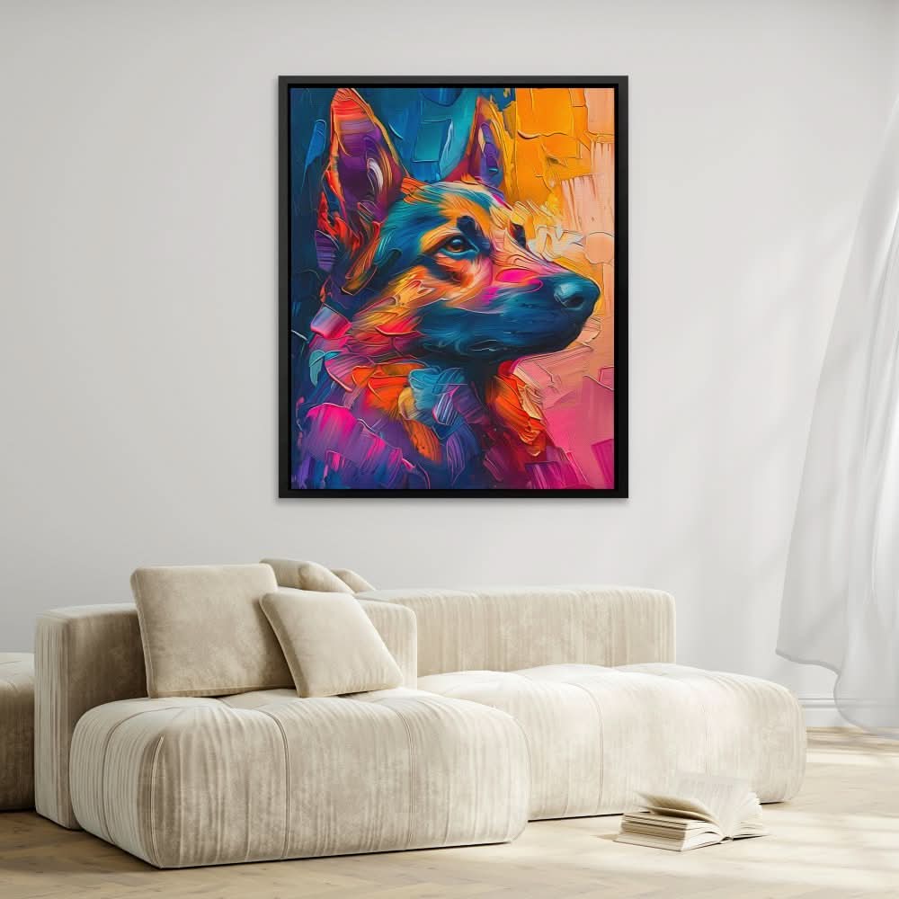 Colorful German Shepherd - Animals Art for Bedroom