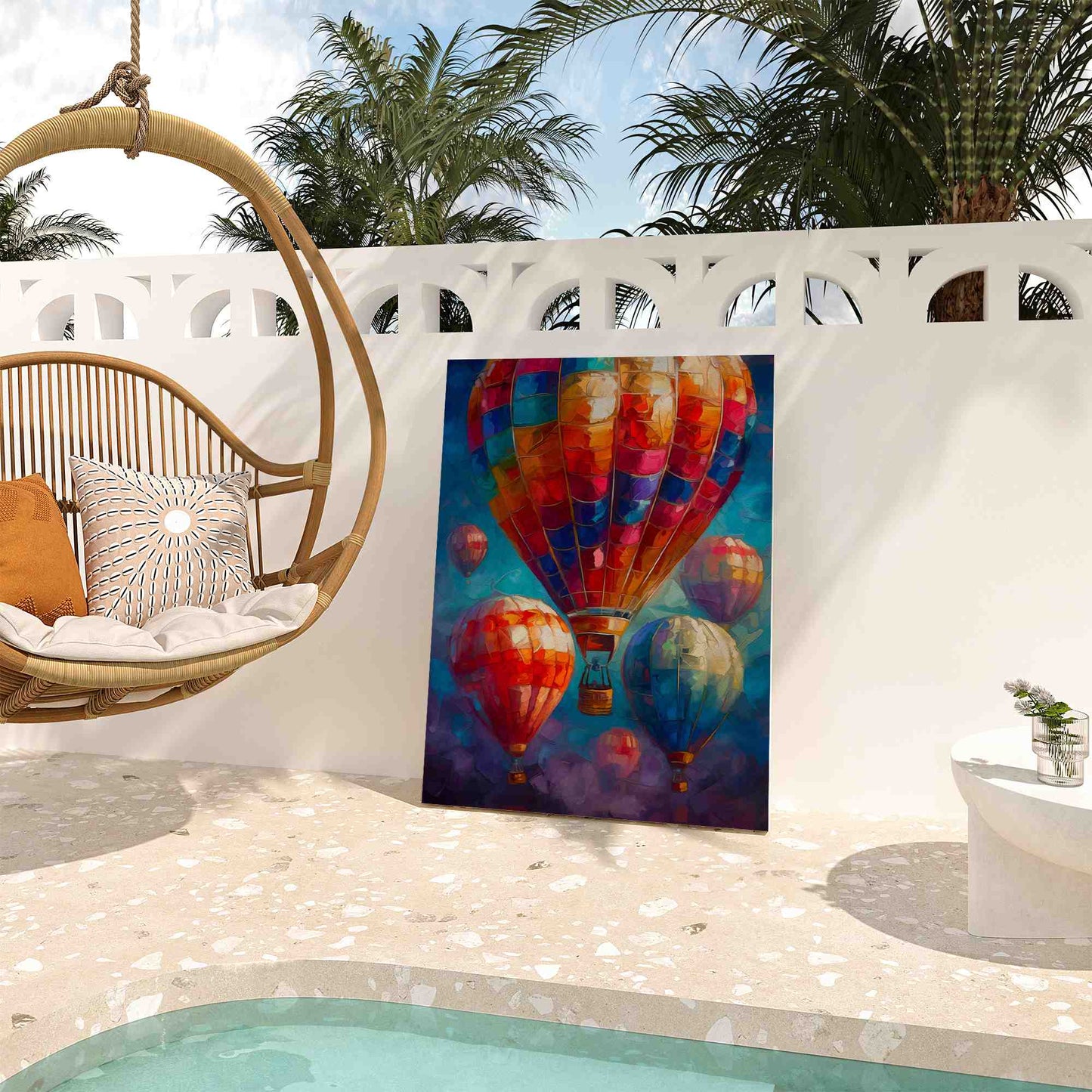 Colorful Heights - Wall Art in Black Frame