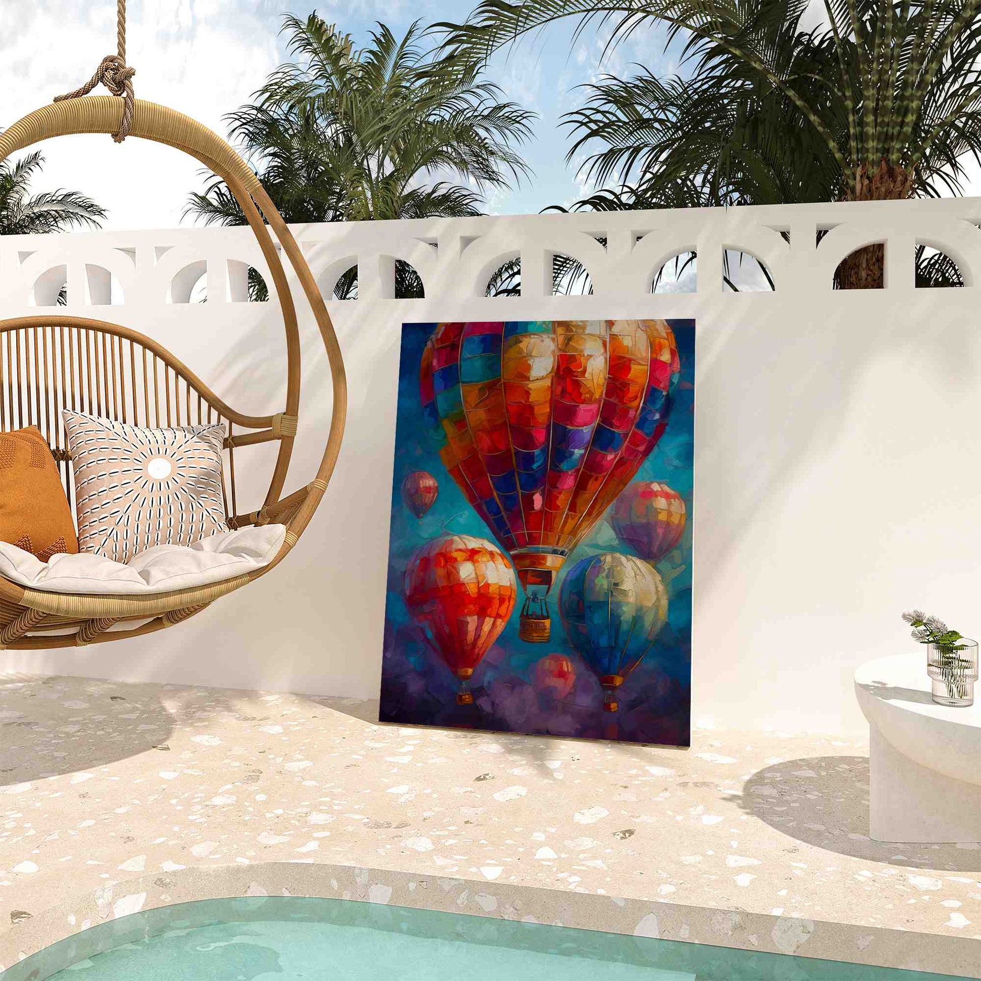 Colorful Heights - Wall Art in Black Frame