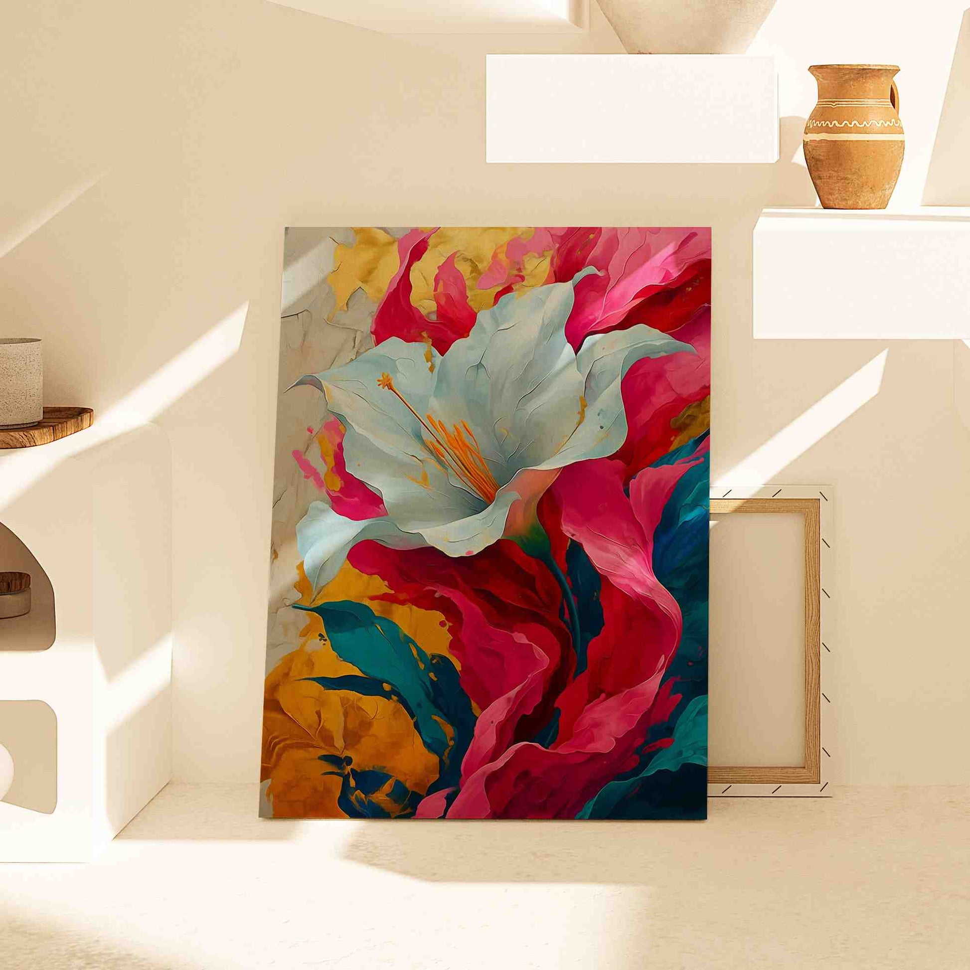 Colorful Lily - Wall Art in Black Frame