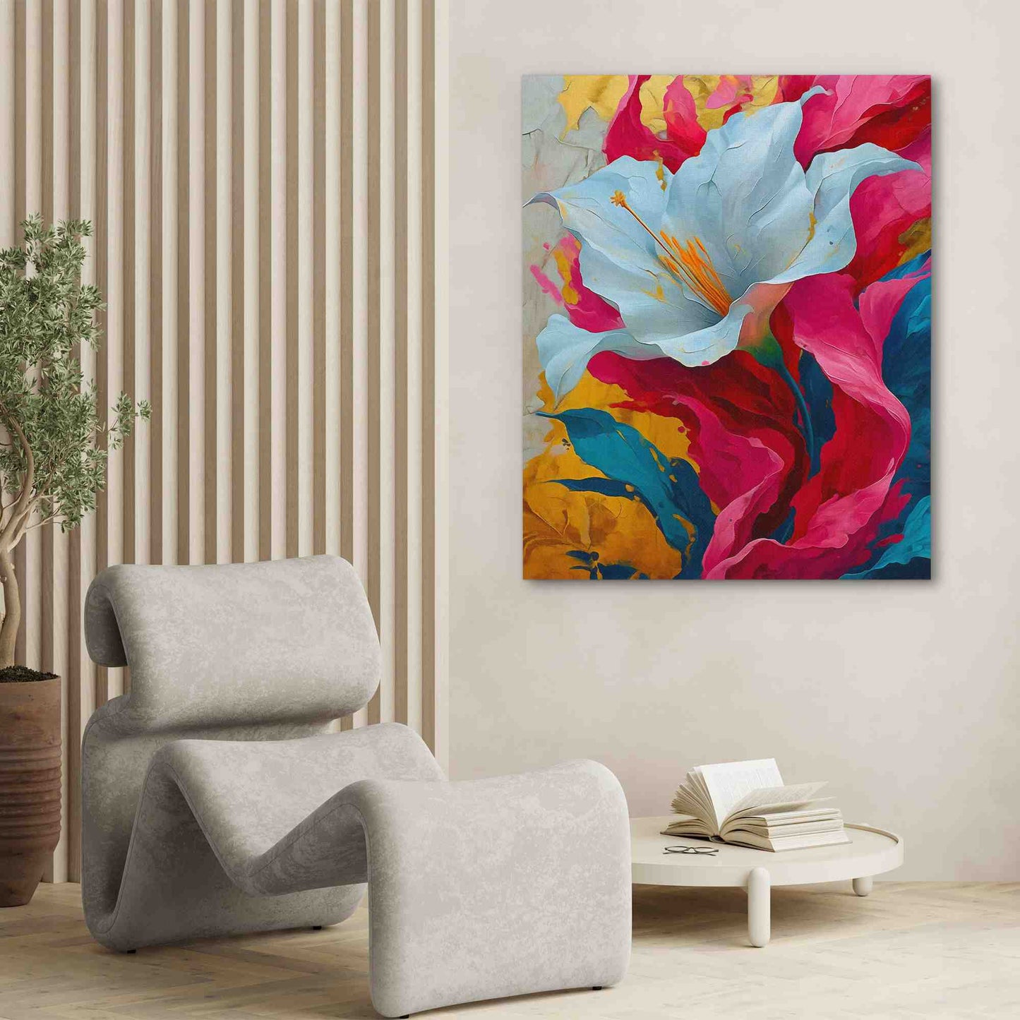 Colorful Lily - Large Canvas Print