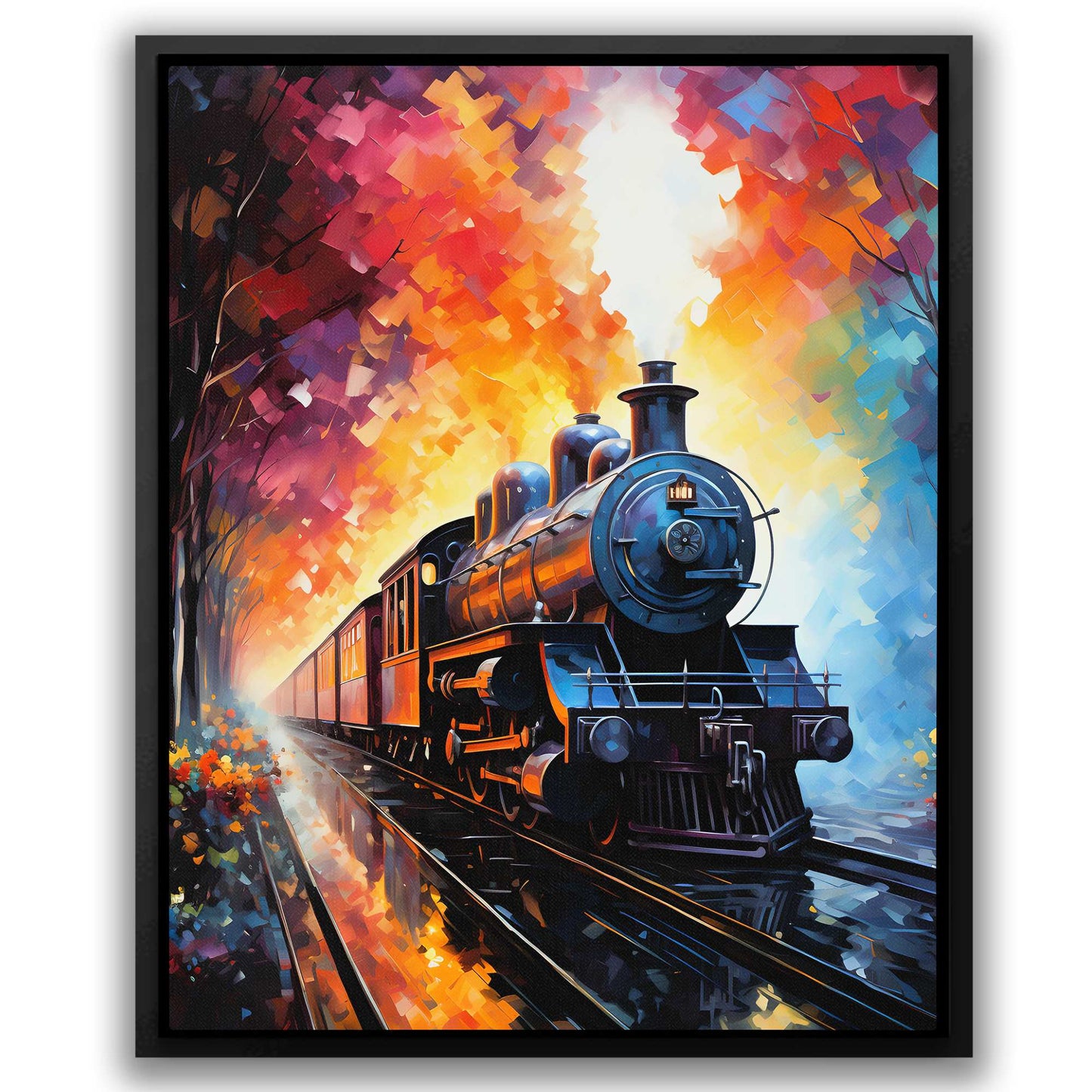 Colorful Locomotion - Abstract Colorful Canvas Wall Art