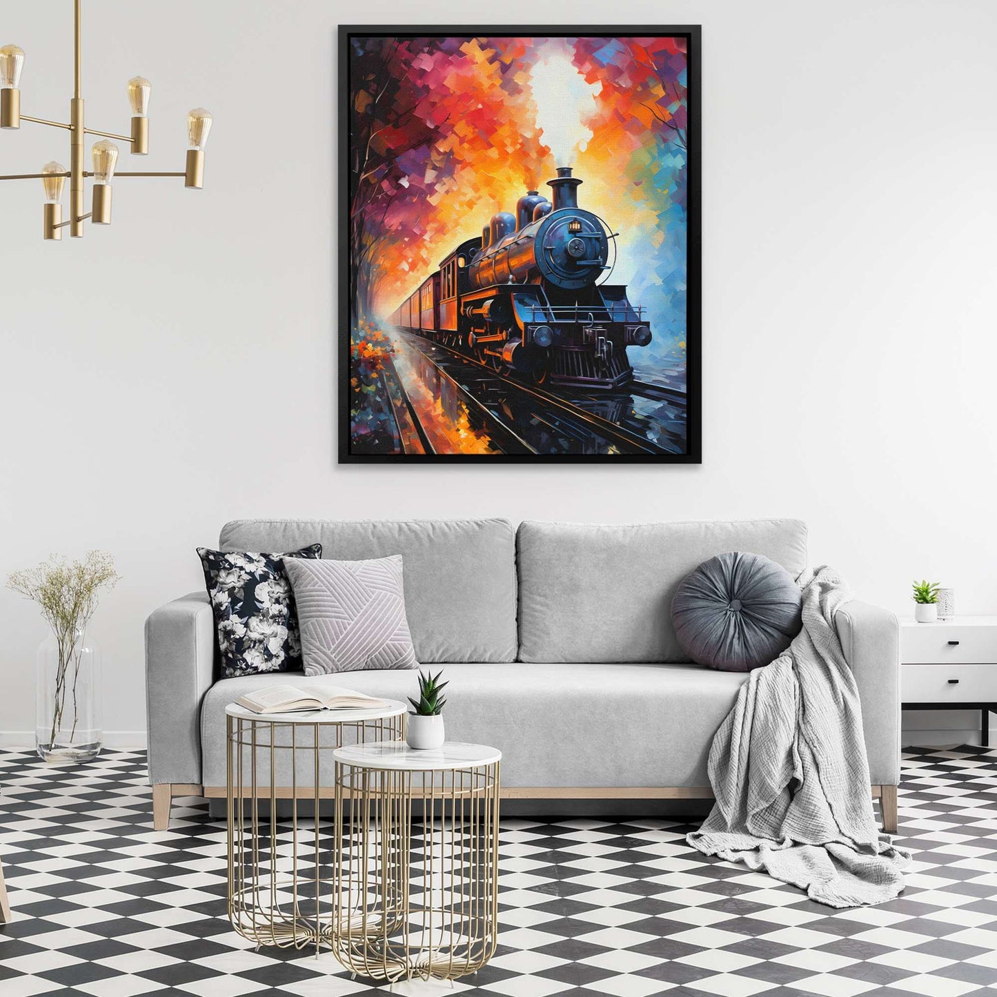 Colorful Locomotion - Large Abstract Canvas Print