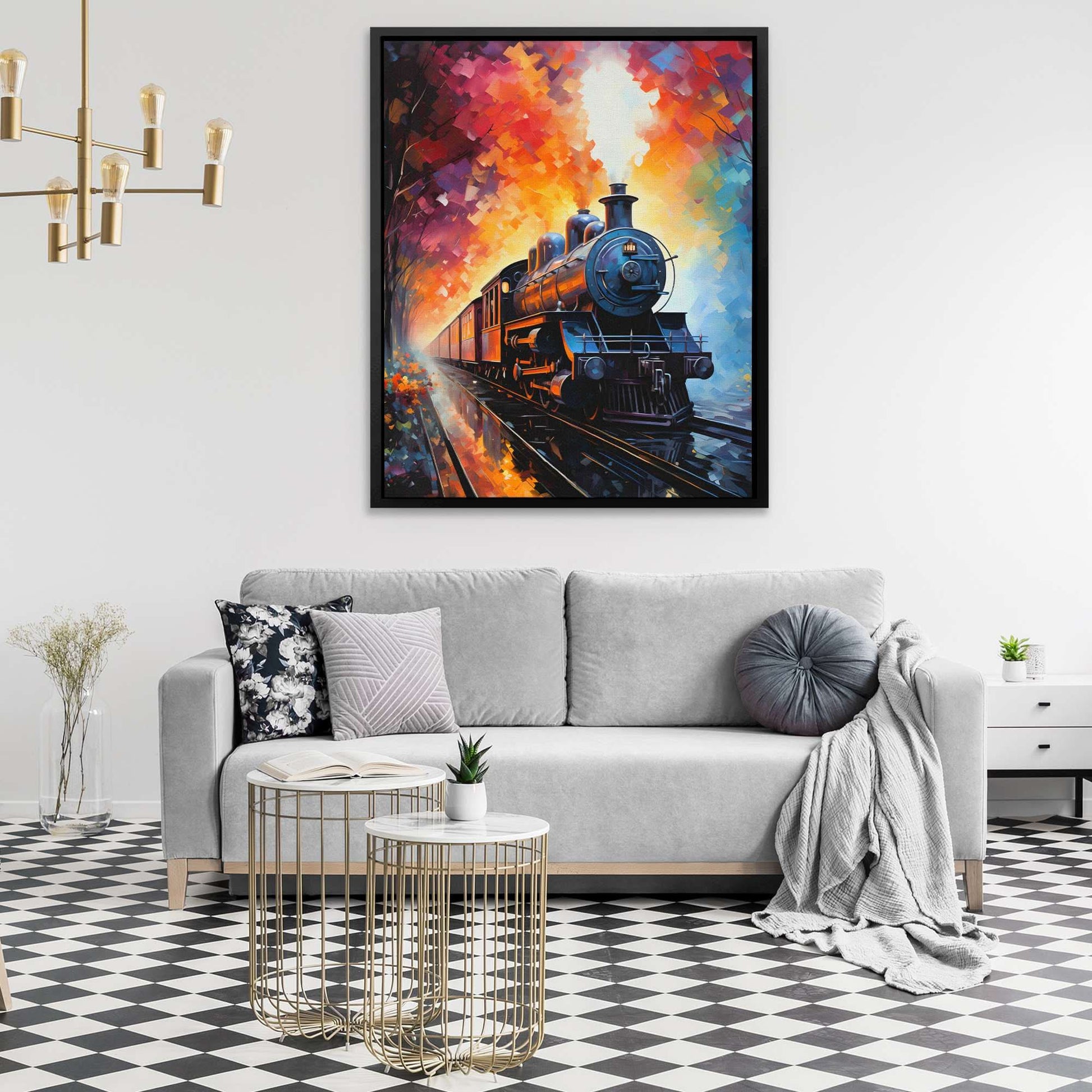 Colorful Locomotion - Large Abstract Canvas Print