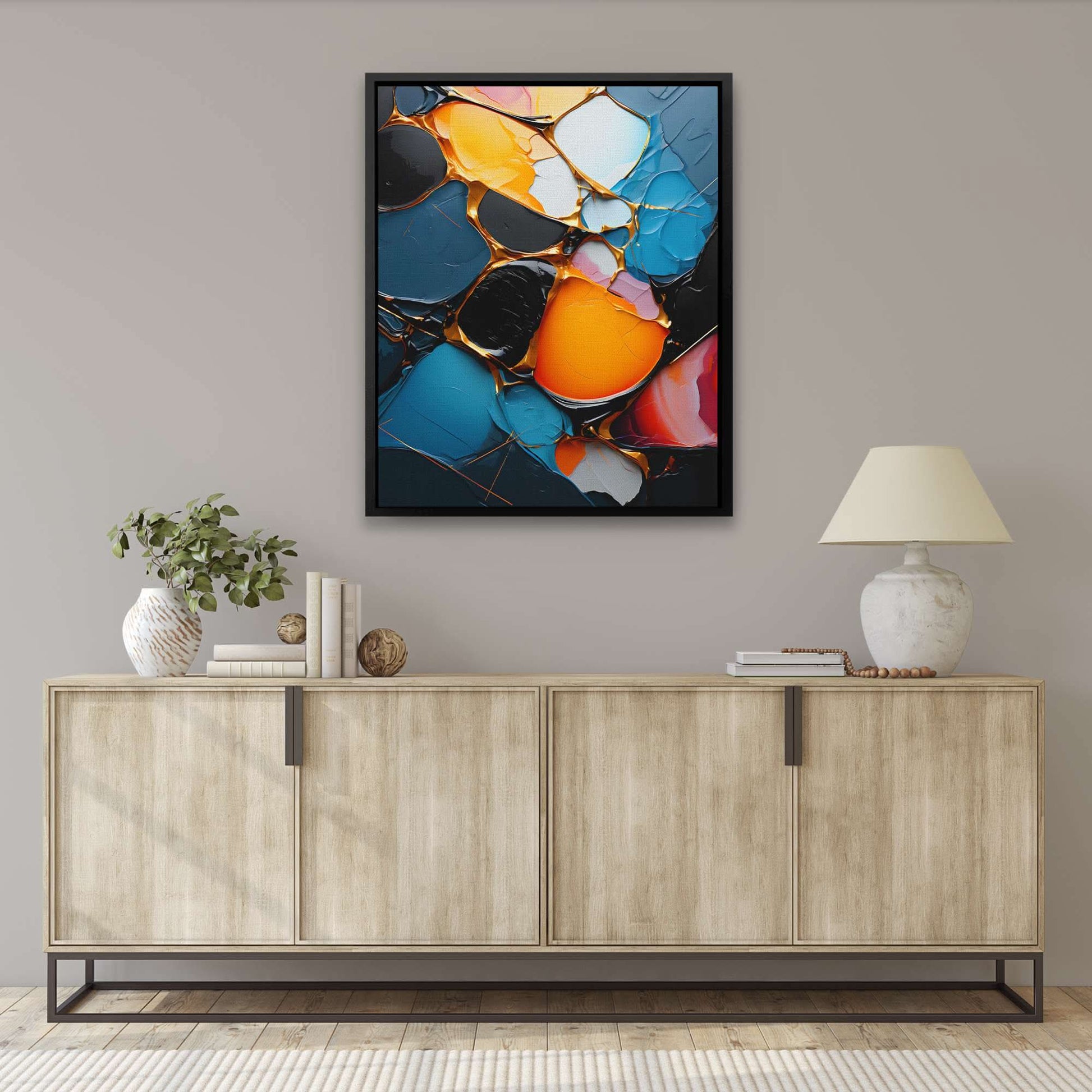Colorful Patches - Large Abstract Canvas Print