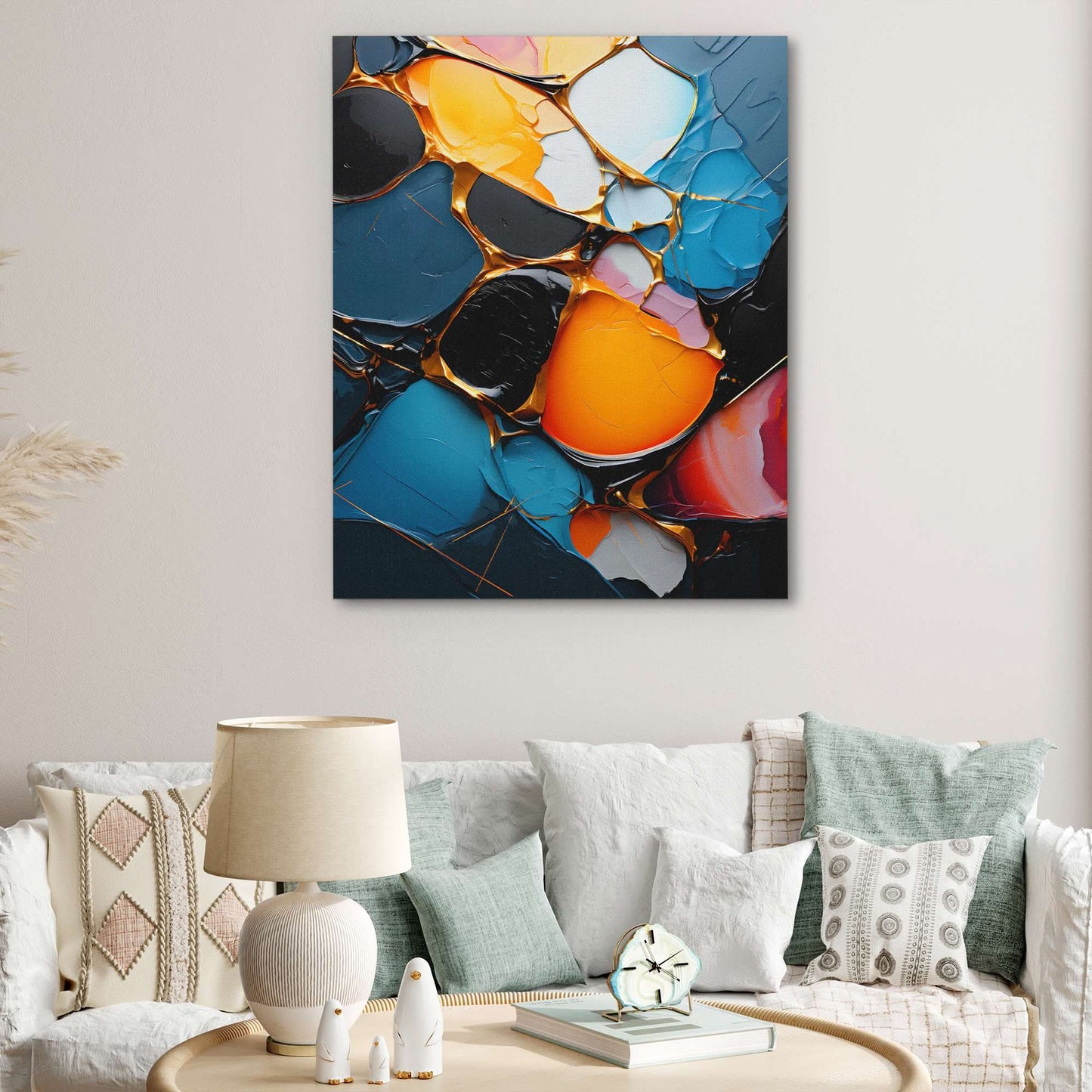 Colorful Patches - Abstract Colorful Canvas Wall Art