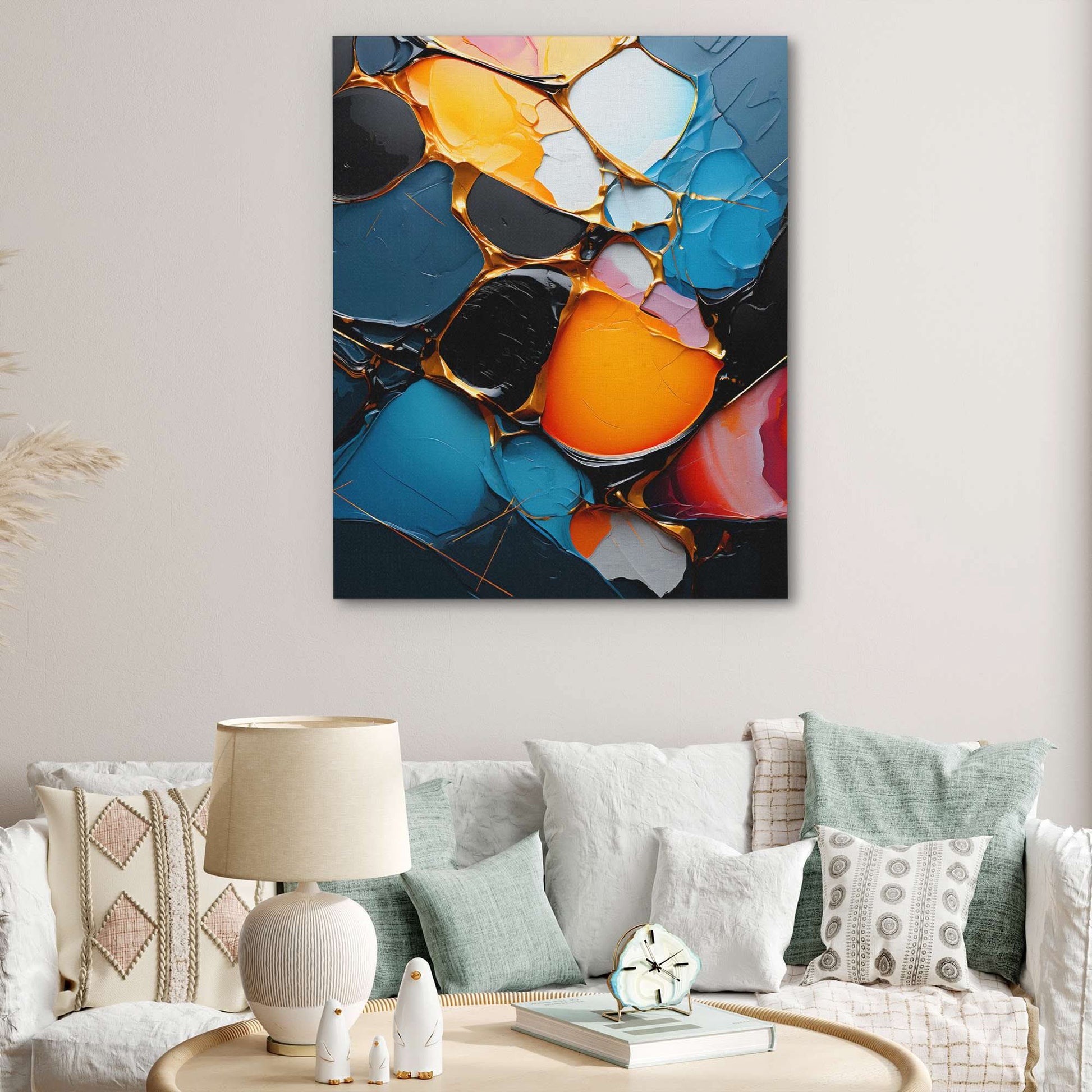 Colorful Patches - Abstract Colorful Canvas Wall Art