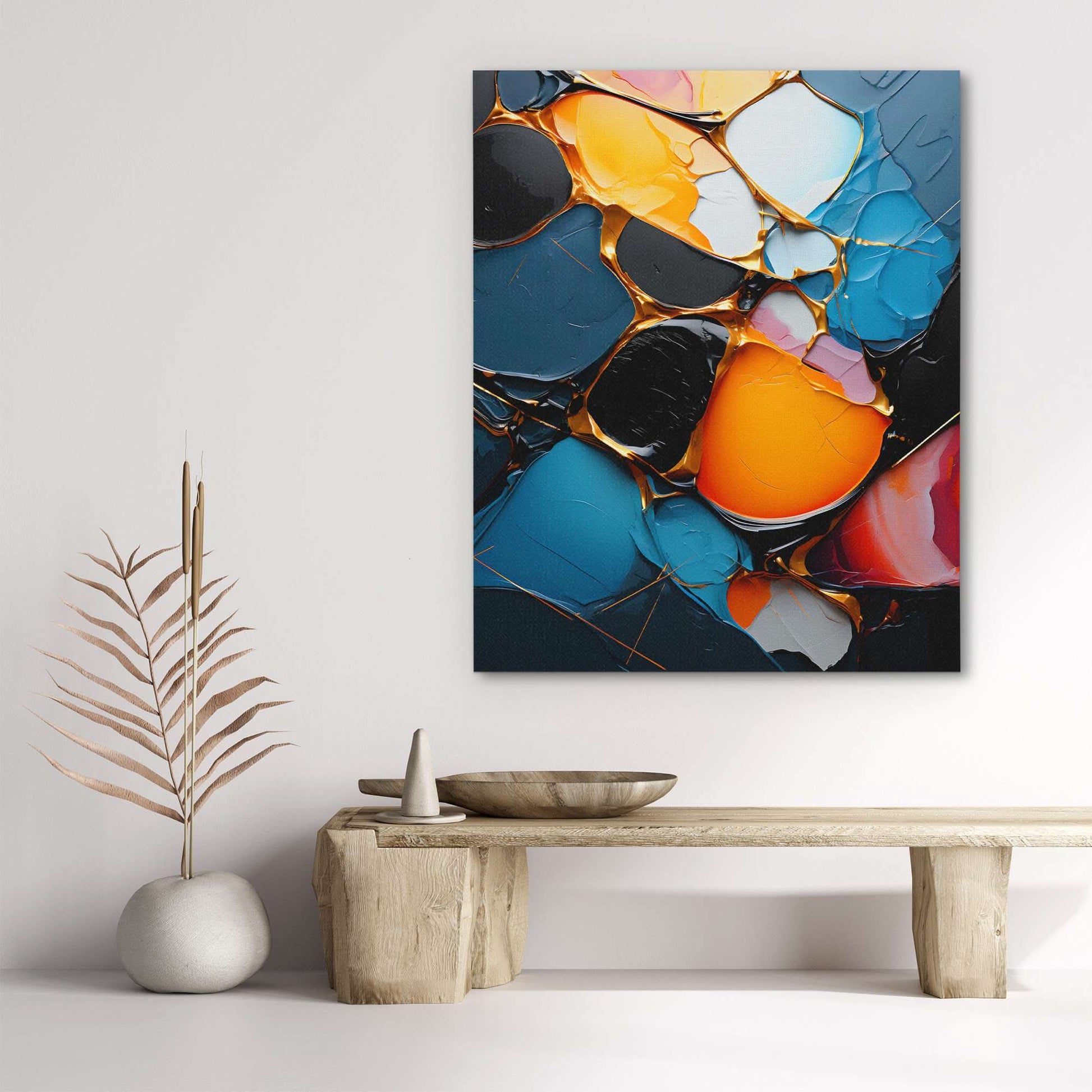 Colorful Patches - Colorful Paint Canvas Print