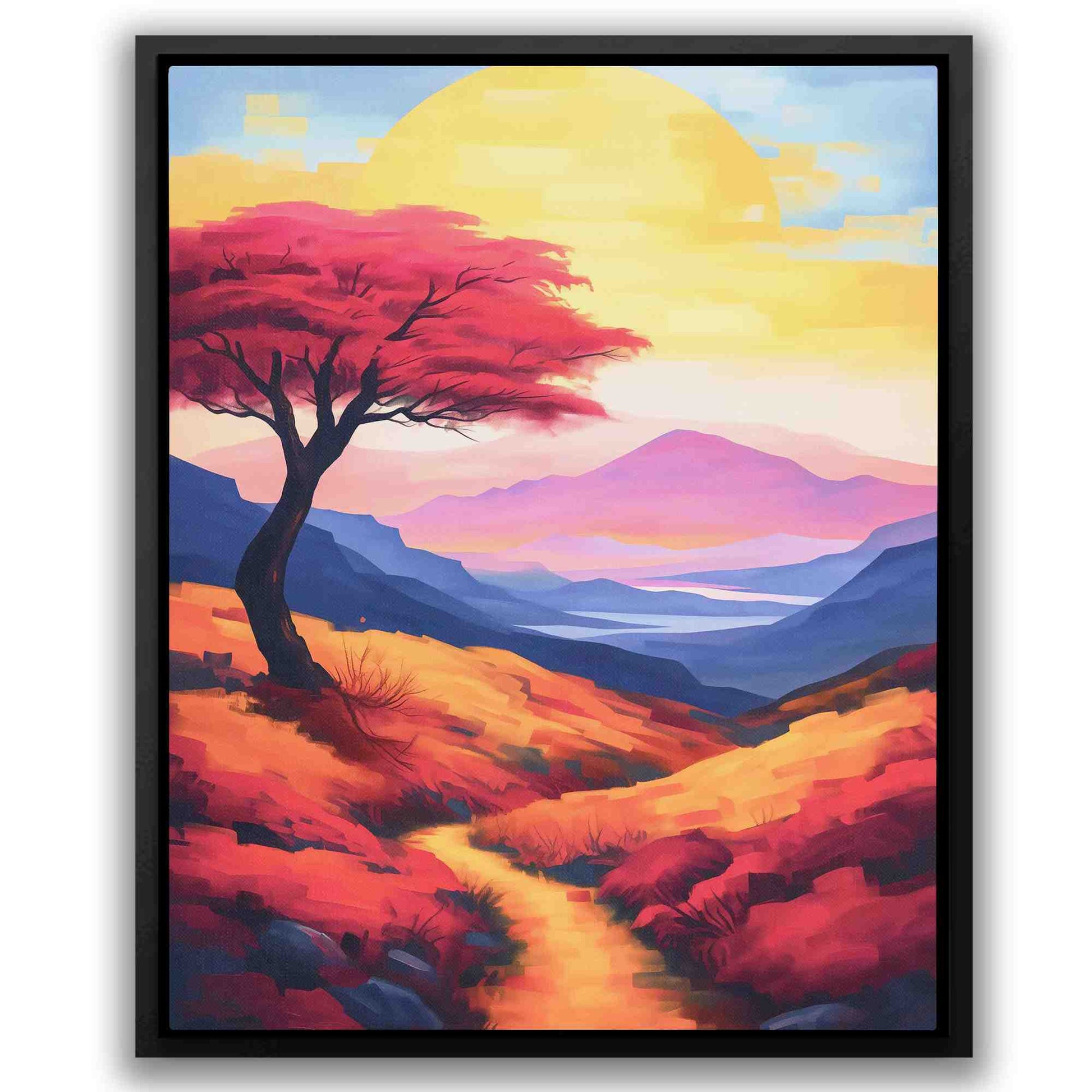 Colorful Prairie - Orange Mountain Canvas Print