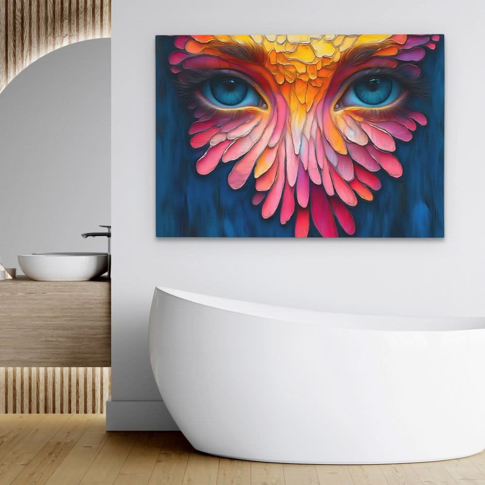 Colorful Soulful Eyes - Lady Boss Wall Art in Black Frame