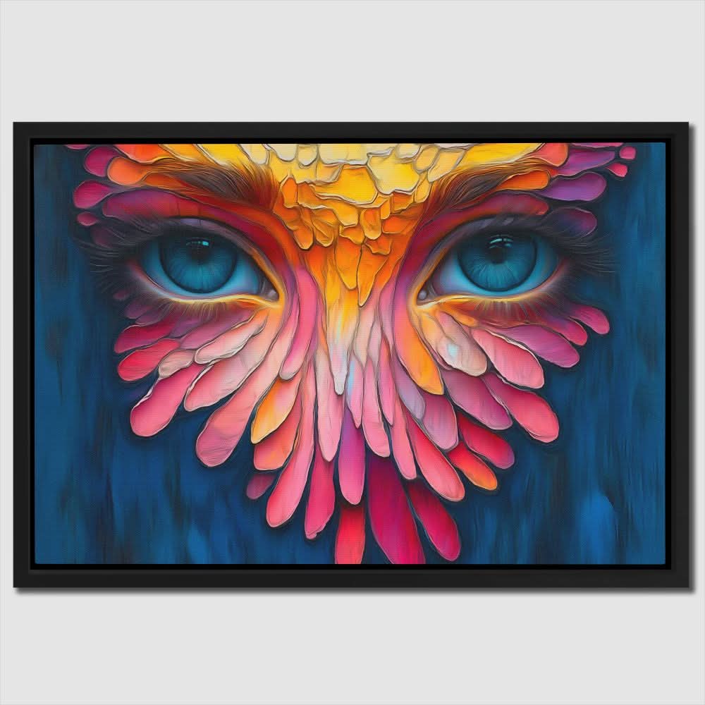 Colorful Soulful Eyes - Colorful Lady Boss Canvas Print