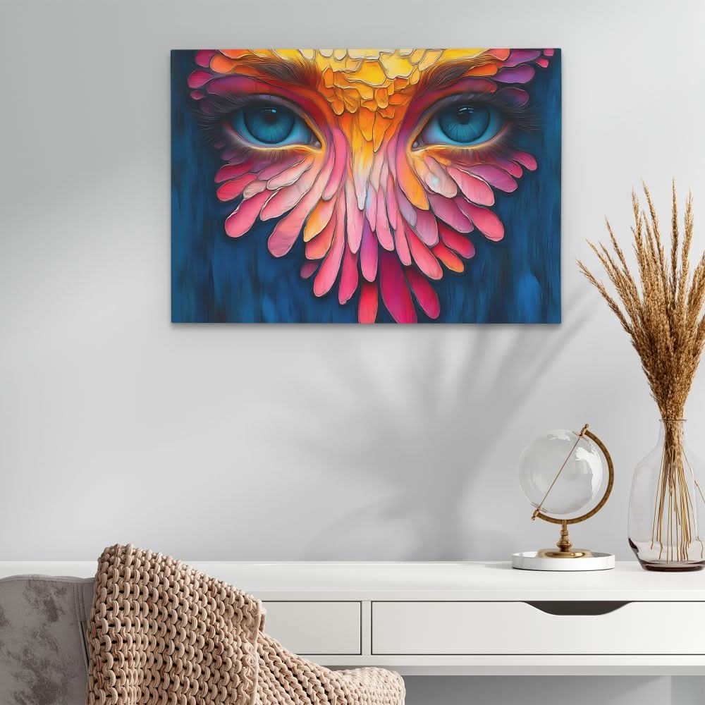 Colorful Soulful Eyes - Large Abstract Canvas Print