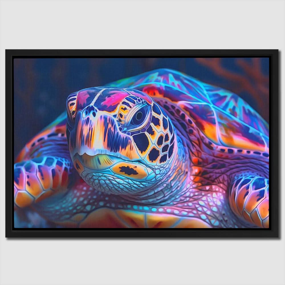 Colorful Turtle - Animals Art for Bathroom