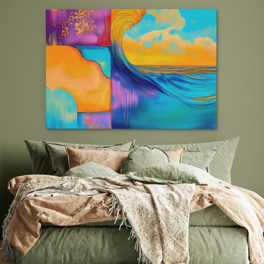 Complex Waveform - Abstract Colorful Canvas Wall Art