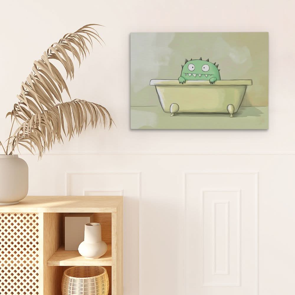 Confused Monster - Oversized Animals Canvas Wall Art