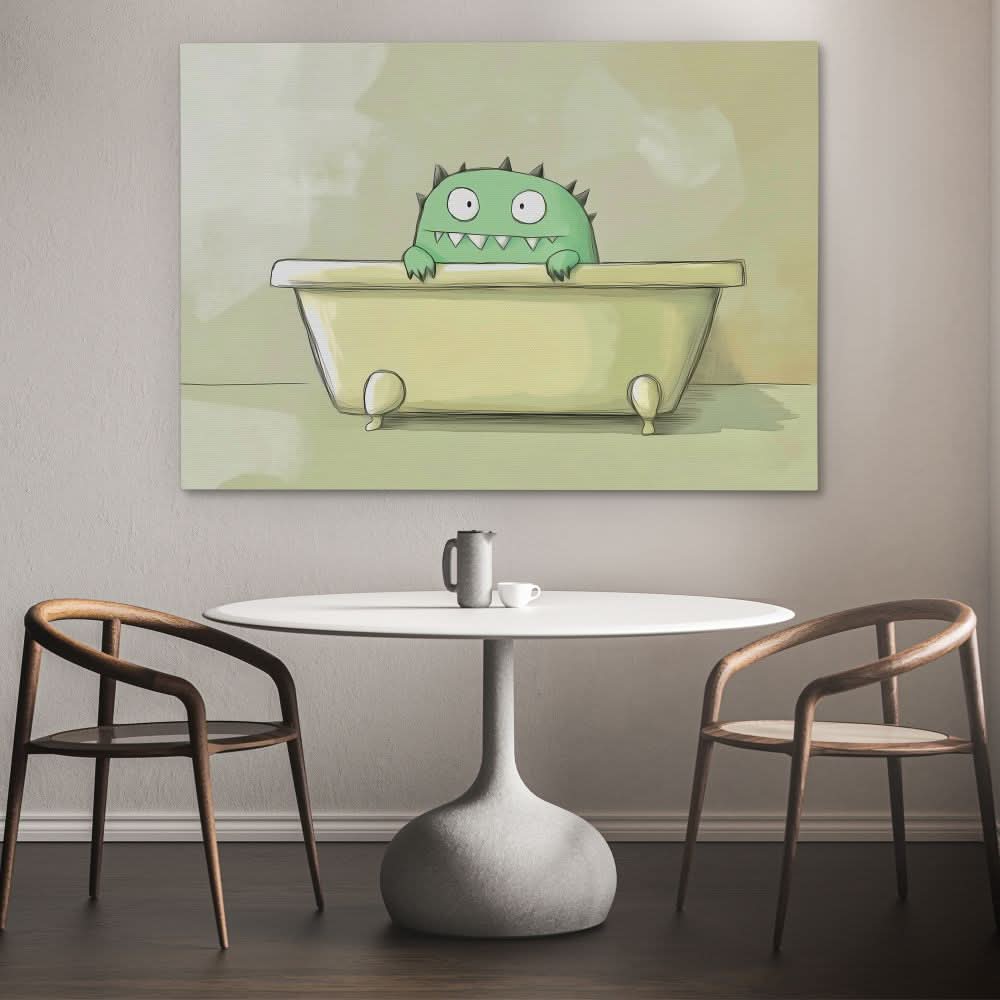 Confused Monster - Animals Art for Bathroom