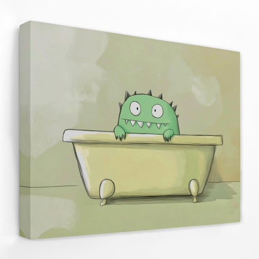Confused Monster - Animals Canvas Wall Art