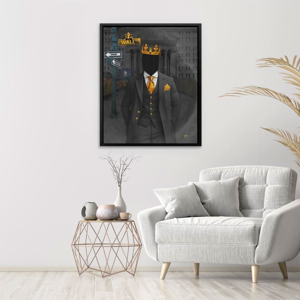 Conquer Wall Street - Black Wall Art for Home Office