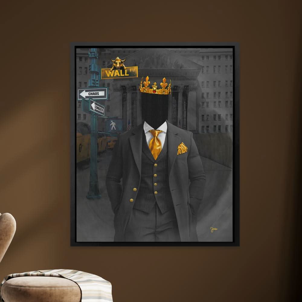 Conquer Wall Street - Large Contemporary Canvas Print