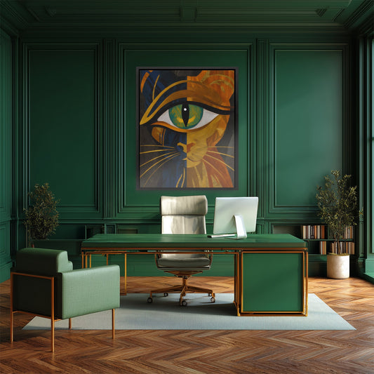 Copper Cat Oracle II - Luxury Wall Art