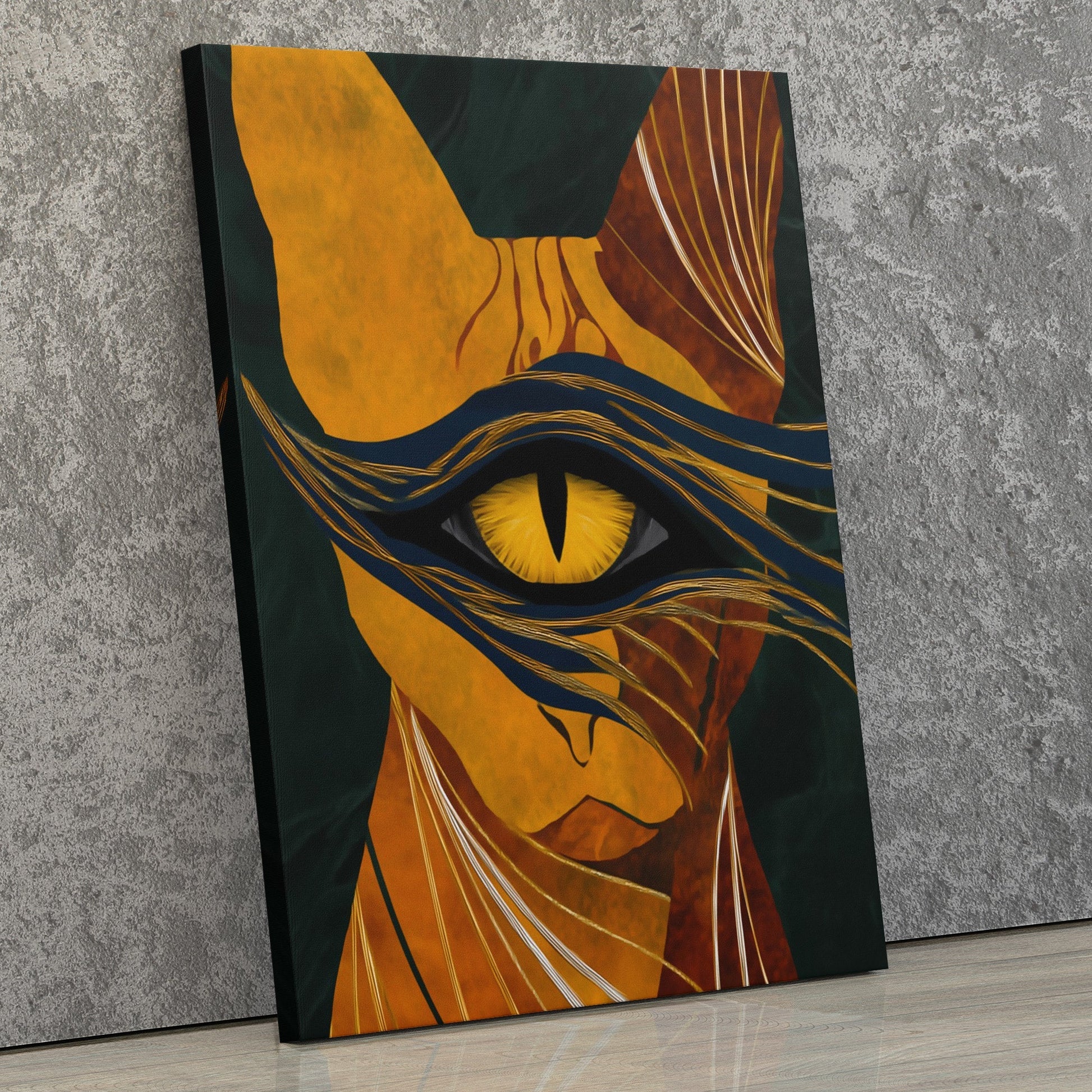 Copper Cat Oracle - Luxury Wall Art