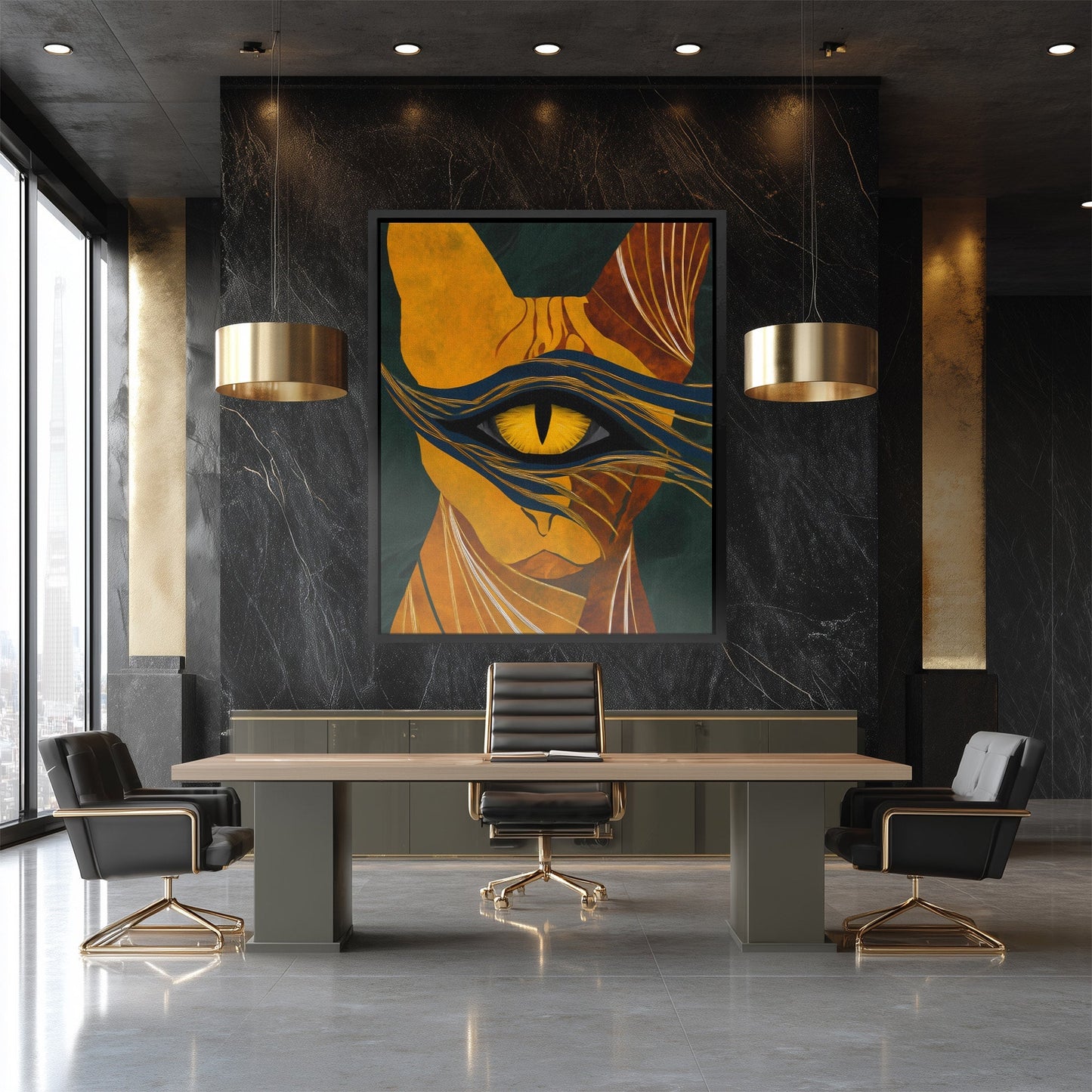 Copper Cat Oracle - Luxury Wall Art