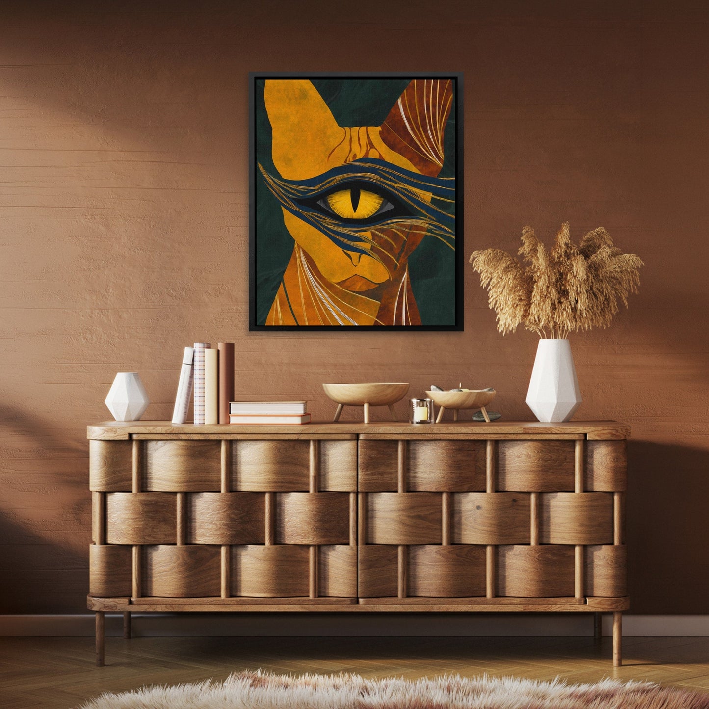 Copper Cat Oracle - Luxury Wall Art