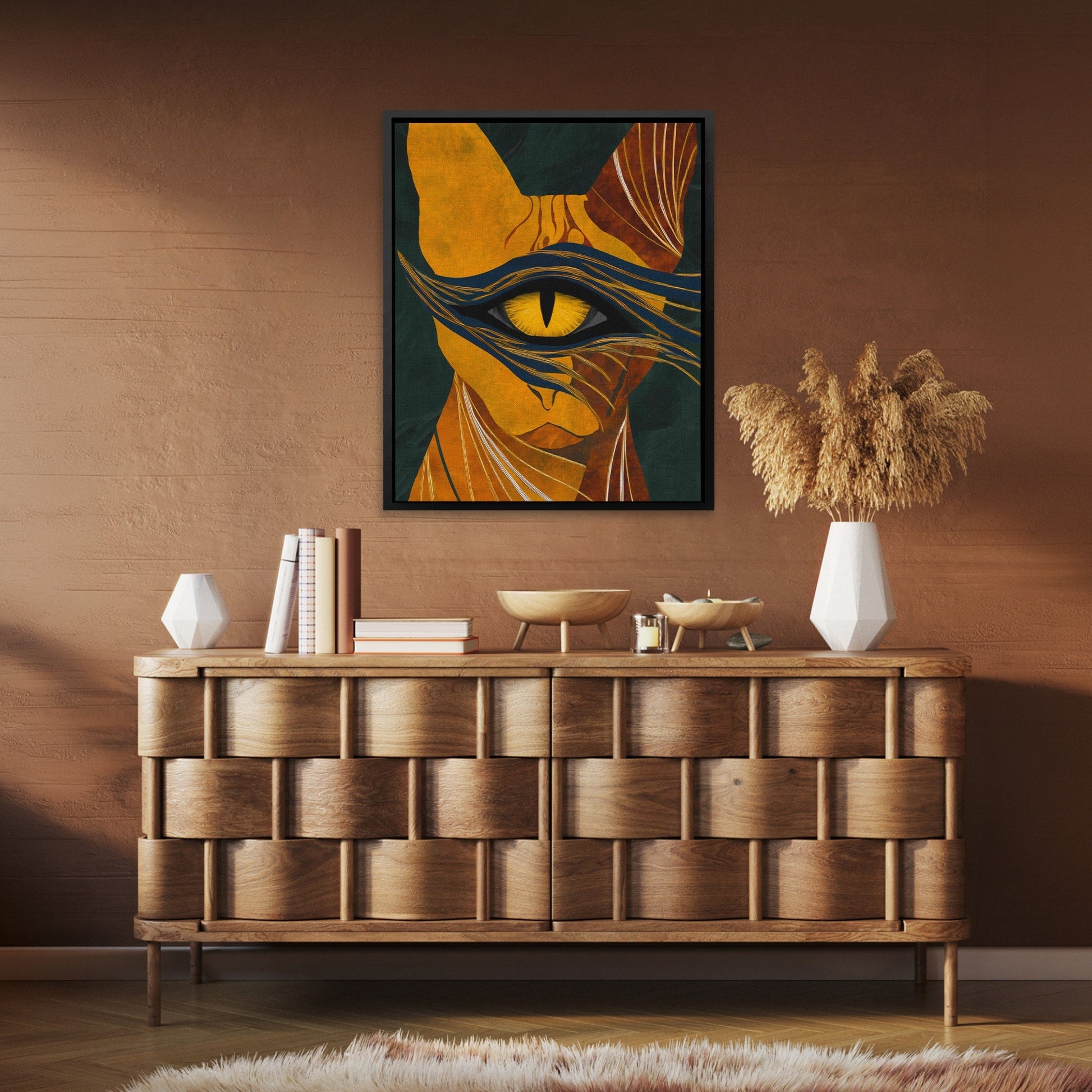 Copper Cat Oracle - Luxury Wall Art