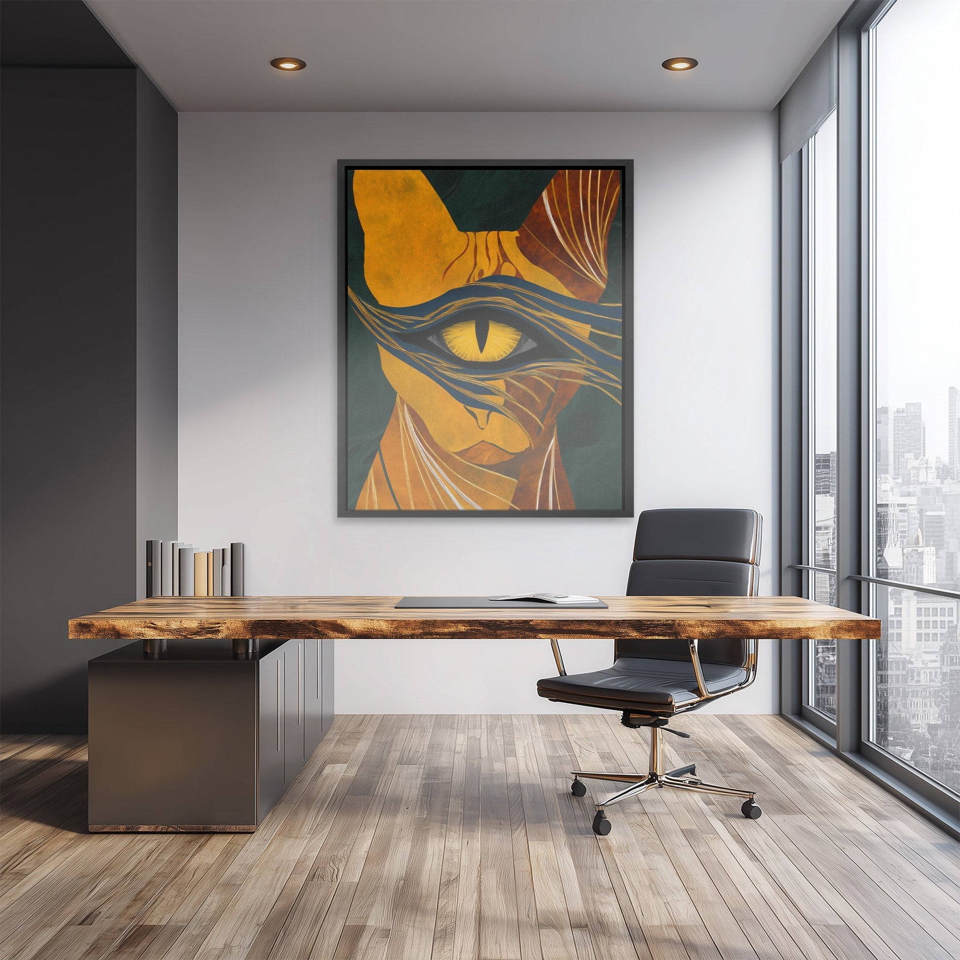 Copper Cat Oracle - Luxury Wall Art