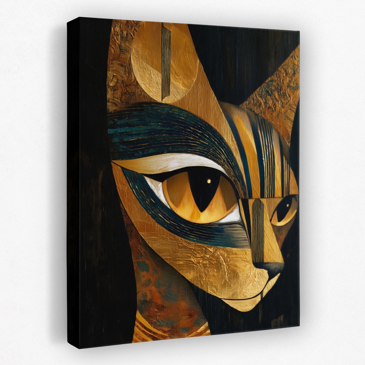 Copper Feline Fragments - Luxury Wall Art