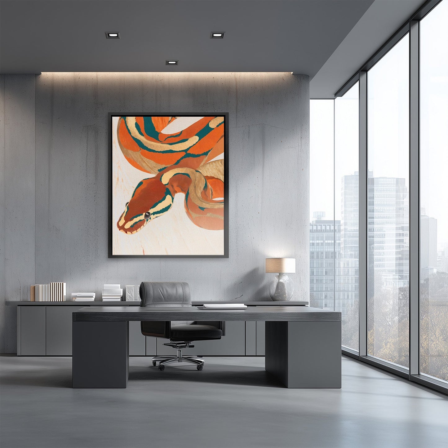 Copper Serpent Dreams - Luxury Wall Art