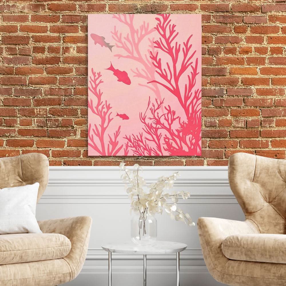 Coral Reef Life - Aquatic Art for Bathroom