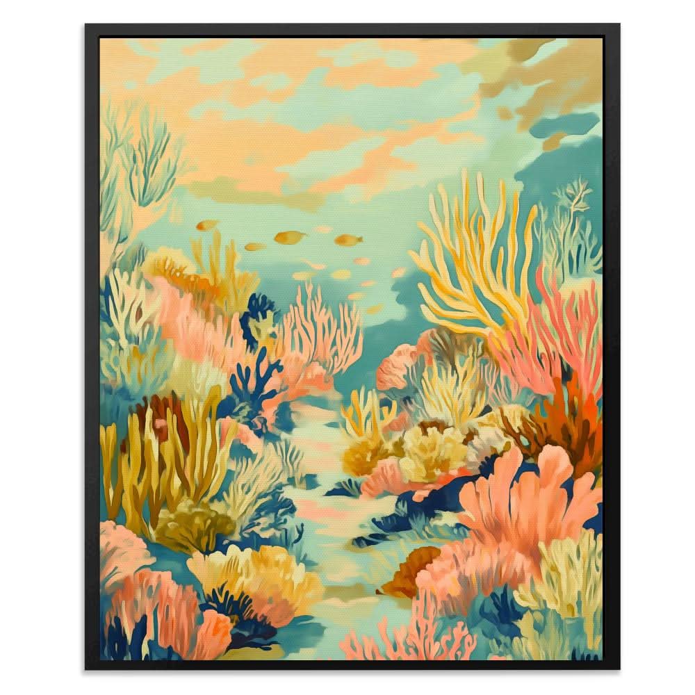 Coral Reef Sanctuary - Coastal Art for Bathroom