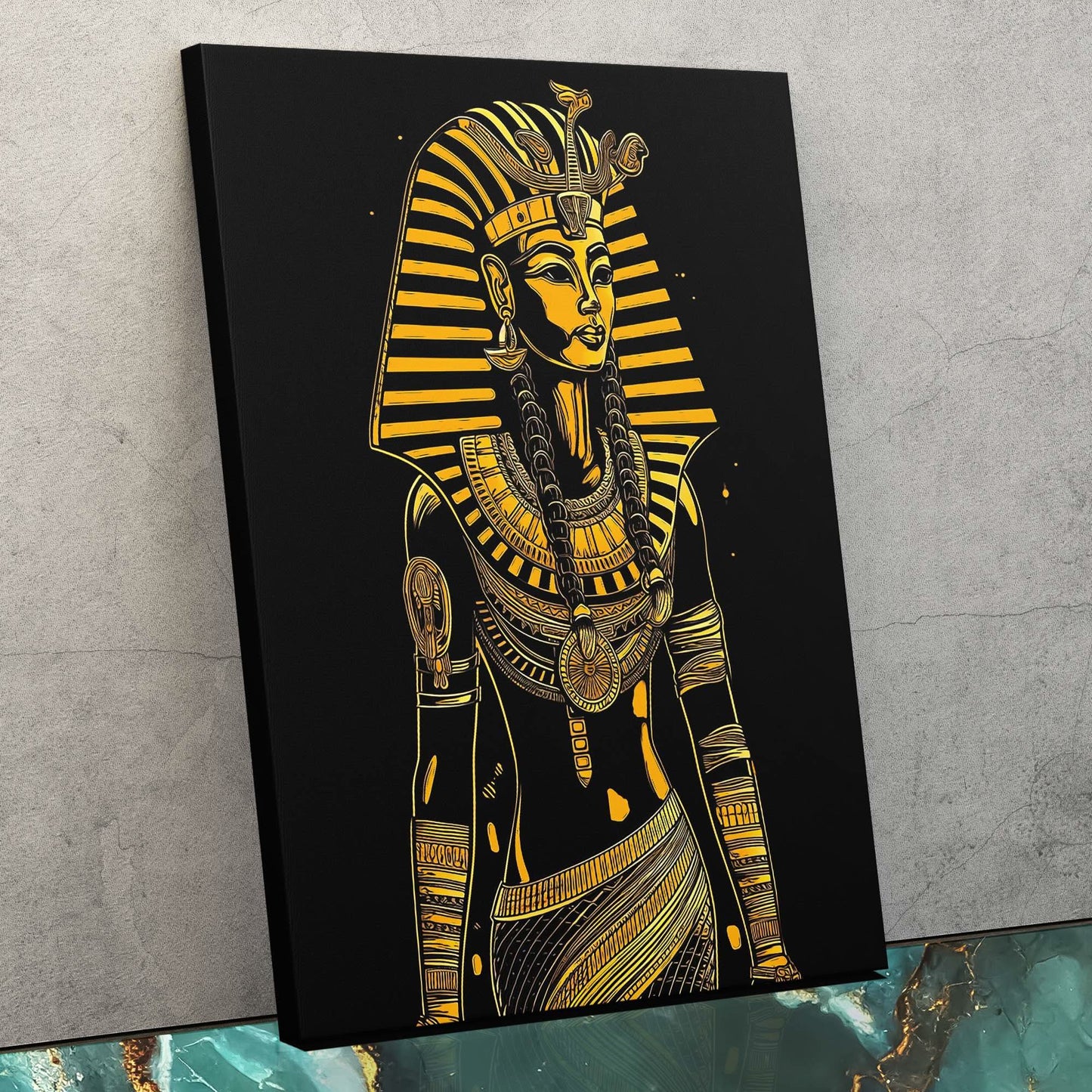 Coronation of a Queen - Black Pharaoh Canvas Print