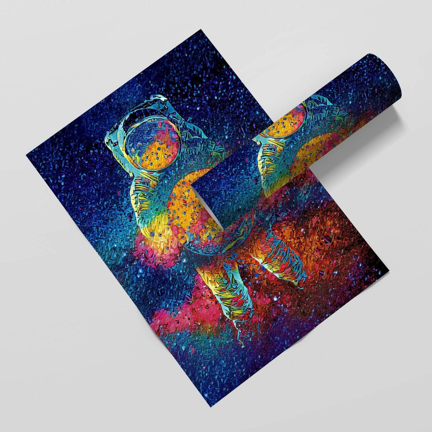 Cosmic Astronaut Semi-gloss Print - Space Canvas Print