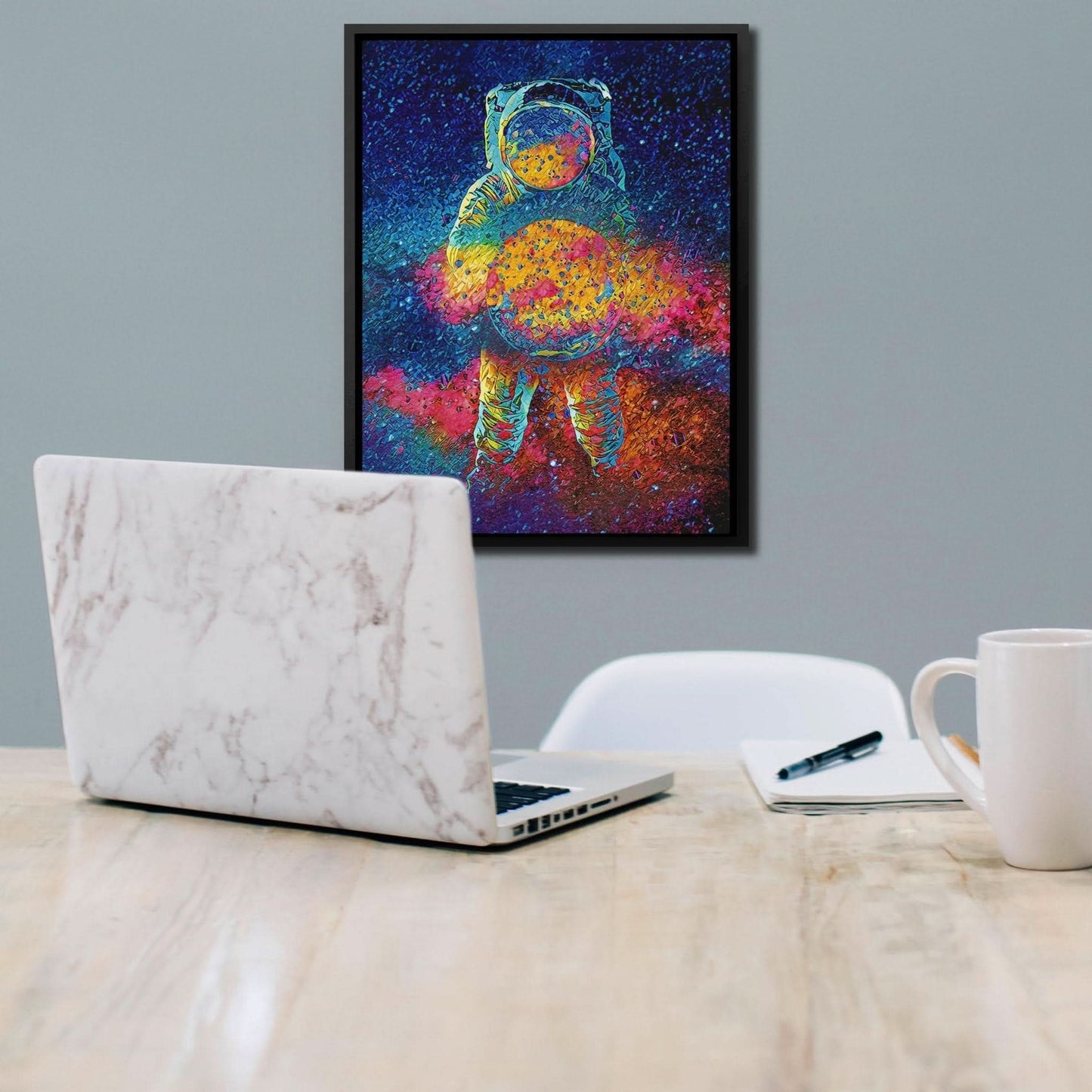 Cosmic Bang - Pop Art Wall Art in Black Frame