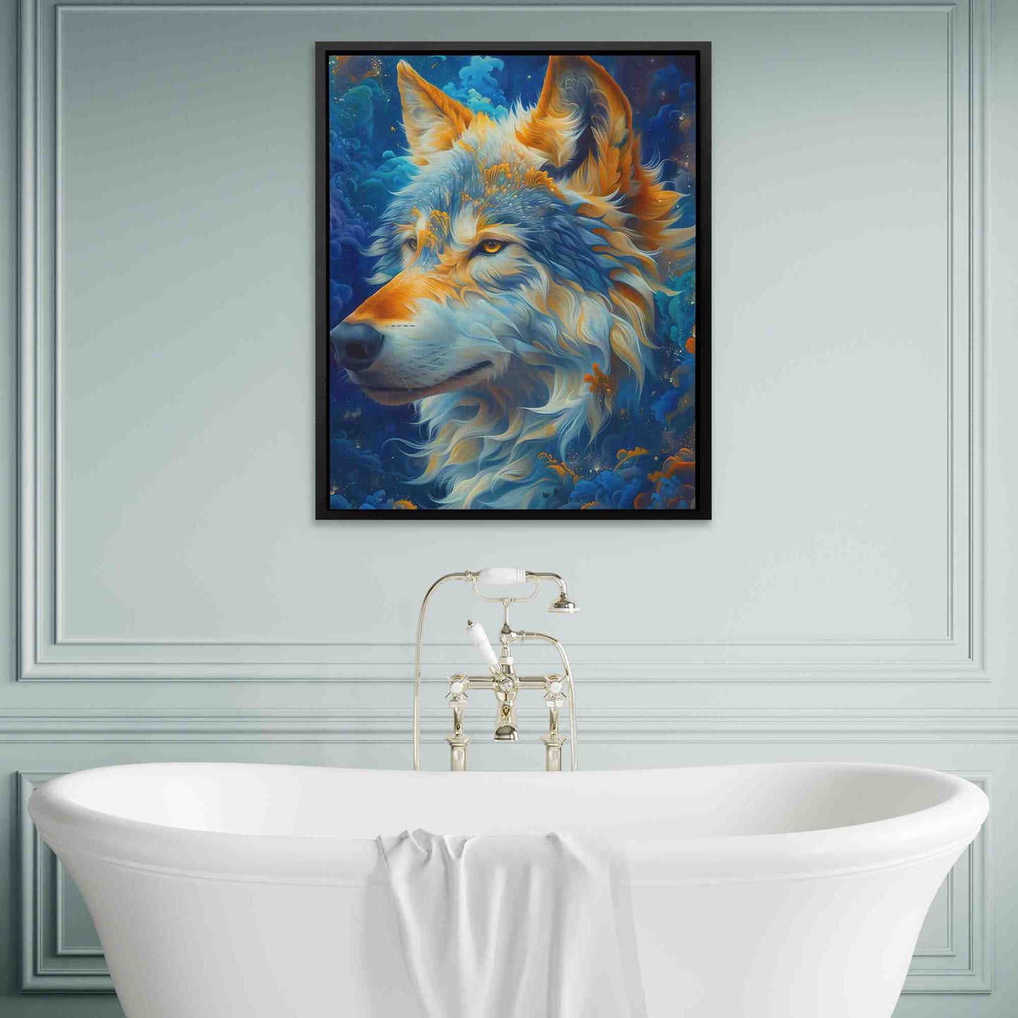 Cosmic Ears - Wall Art in Black Frame