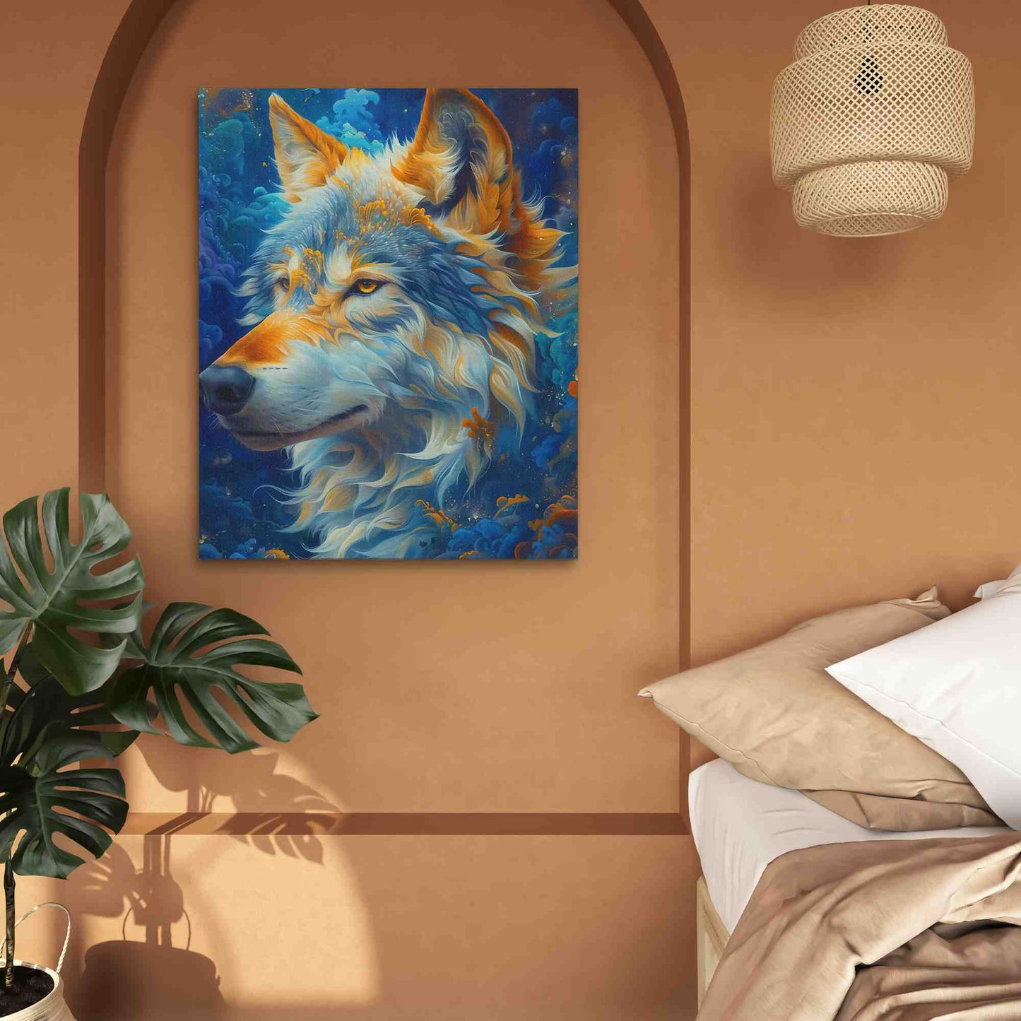 Cosmic Ears - Blue Canvas Wall Art