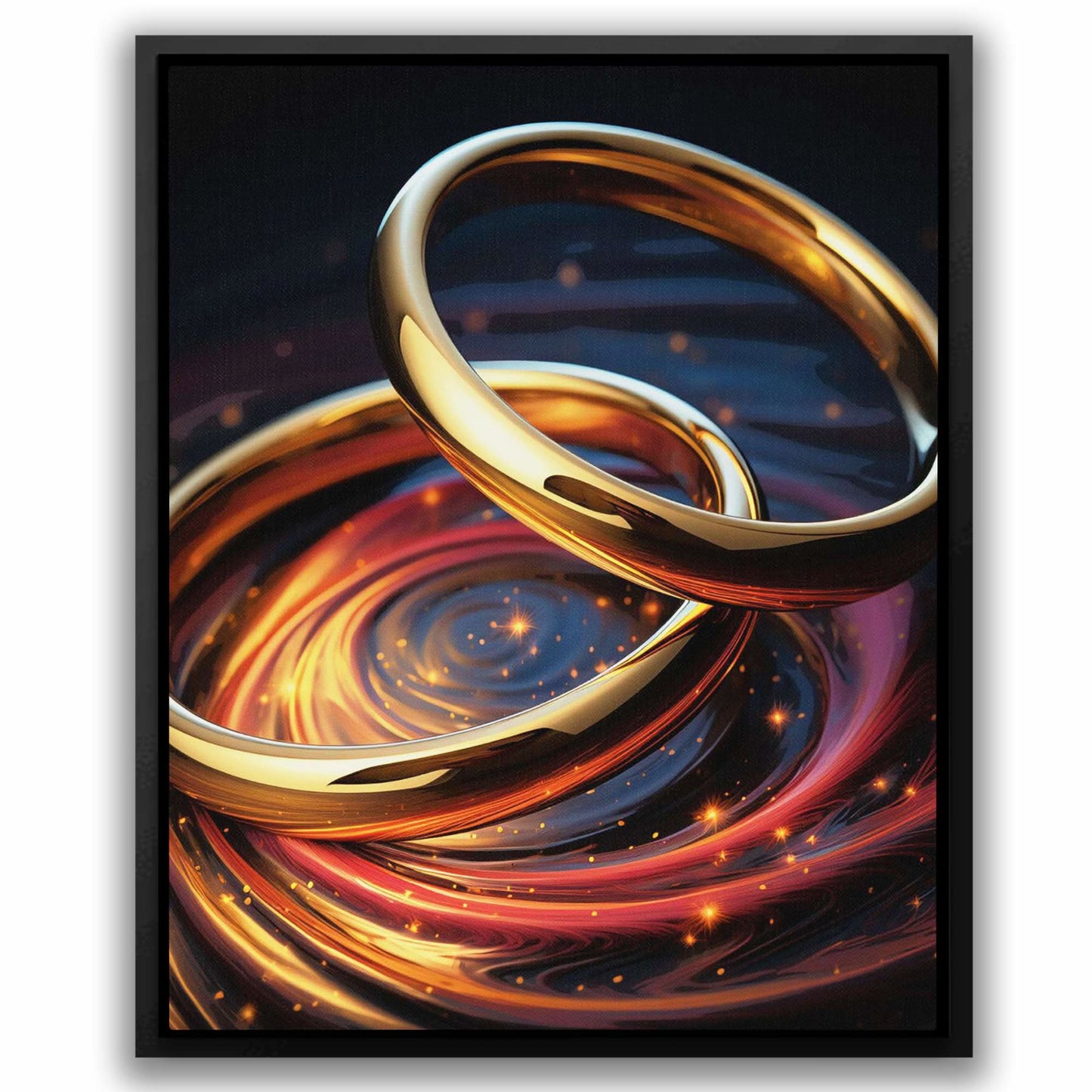 Cosmic Rings - Canvas Wall Art