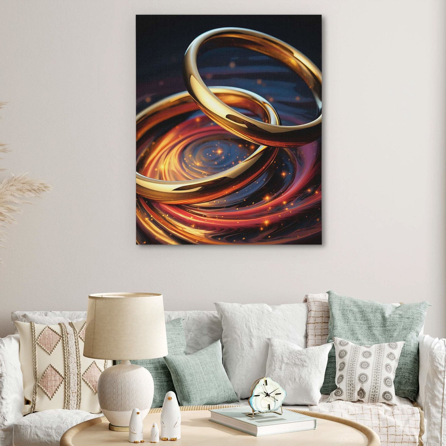 Cosmic Rings - Couples Canvas Print