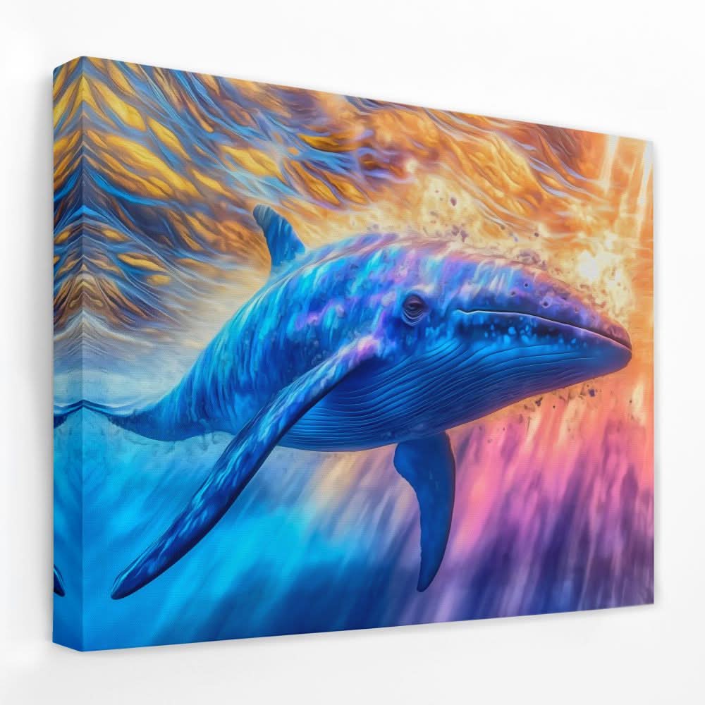 Cosmic Whale - Beach House Canvas Wall Art