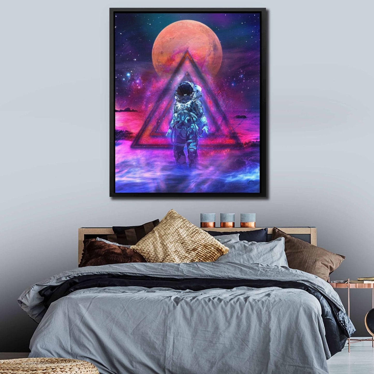 Cosmonaut - Pink Wall Art for Living Room